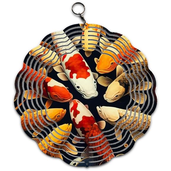 Koi Fish Aesthetic Photo Design Wind Spinner - Picture 1 of 3